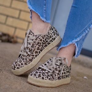 Not Rated Leopard Sneakers - size 8